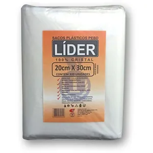 Saco Plástico PEBD 20x30cm Espessura 0,06MM Pacote com 300 Unidades Transparente Central Plast Saco Plástico PEBD 20x30cm 0,06MM 300 Unidades Transparente Central Plast