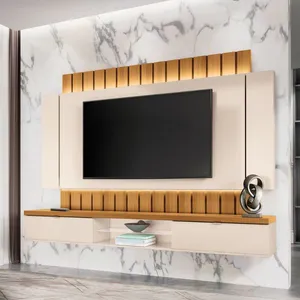 Home Suspenso Para TV Até 70 Polegadas Ilusion HB Móveis 2,2 | Off White/Cinamomo