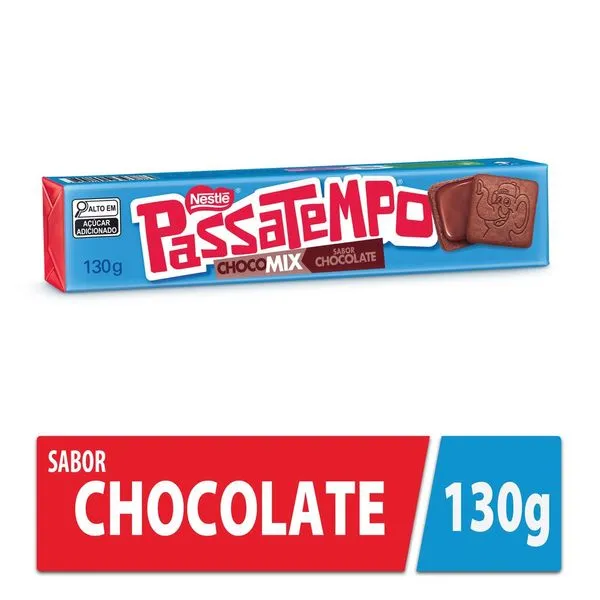 Biscoito PASSATEMPO Chocomix Chocolate 130g