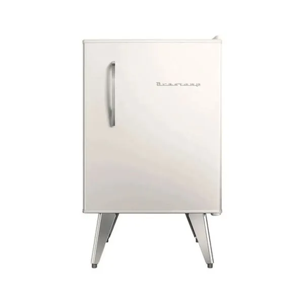 Frigobar Brastemp BRA08MBANA Retrô Classic 76L Branco Design Vintage Pés Palito Logo Anos 50 110V Frigobar Brastemp BRA08MBANA Retrô Classic 76L Branco com Freezer Interno e Cesto Cromado 110V