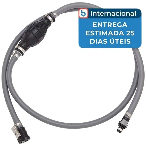 Kit Linha de Combustível Náutica Attwood 93806AUS7 1,83M Com Bomba de Es Corva A-MBI