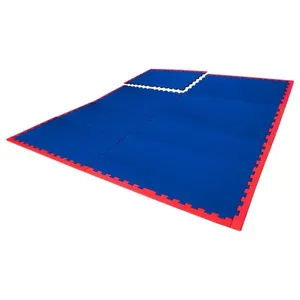 Tapete Tatame Eva 8 Peças Evamax 100X50cm Azul E Vermelho (MP)