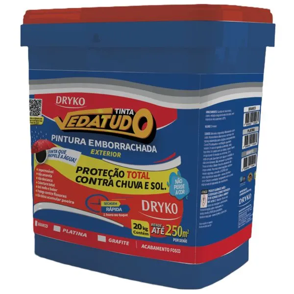 Tinta Emborrachada Veda Tudo Grafite 20kg - DRYKO