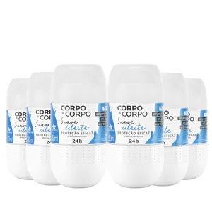 Combo 10012 (6 x Desodorante Antiperspirante Roll On Corpo a Corpo Suave 50ml)