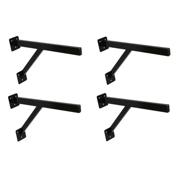 Kit 4 Suportes para Bancada Pia Pedra Mármore 40x20cm Mão Francesa Preto Ouro Minas Kit 4 Suportes Bancada Pia Mármore 40x20cm Mão Francesa Preto Ouro Minas