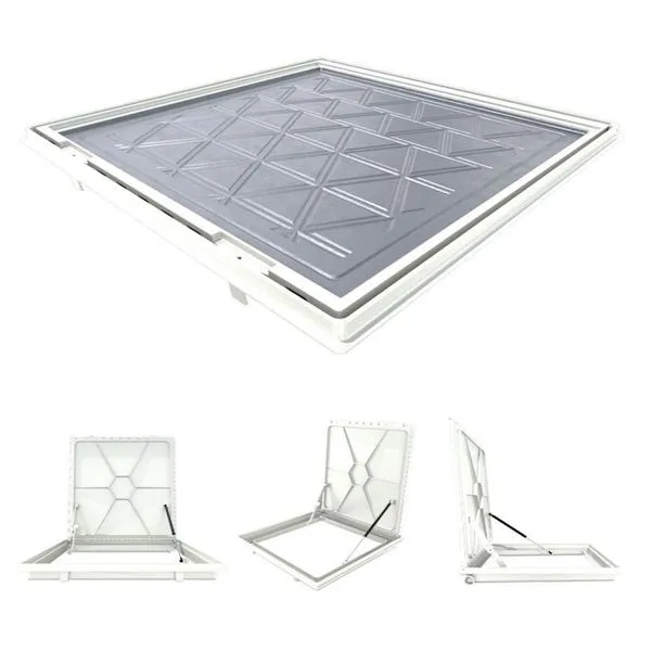 Tampa para Casa de Máquina de Piscina TCMRS9E90BRSPM Rebaixo Invisível 90x90cm Branco Nova Real Alumínio Tampa para Casa de Máquina TCMRS9E90BRSPM Rebaixo Invisível 90x90cm Branco Nova Real Alumínio