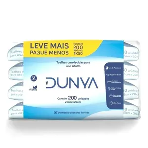 Toalhas Umedecidas Dunya Adulto 200 Unidades