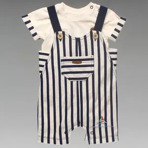 Jardineira Com Camiseta - 8062 Cru - M