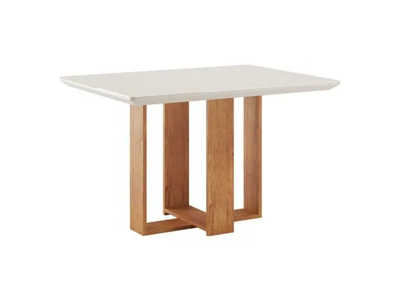 Mesa Retangular Vicenza Mel Tampo Blonde Off White - Viero