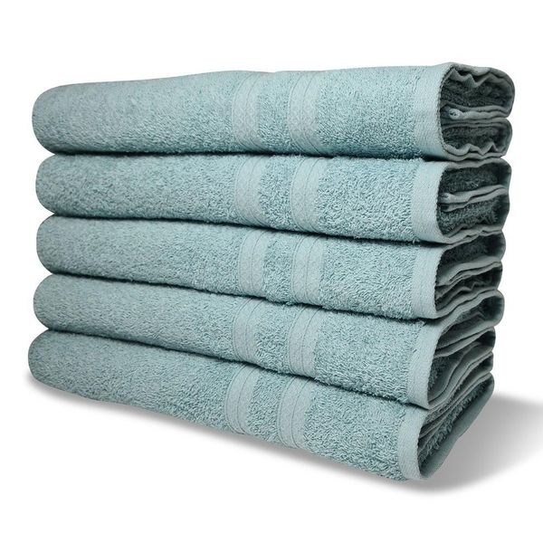 Kit 10 Toalhas Banho Gigante Itália Soft 100% Algodão Grossa Luxo - Verde