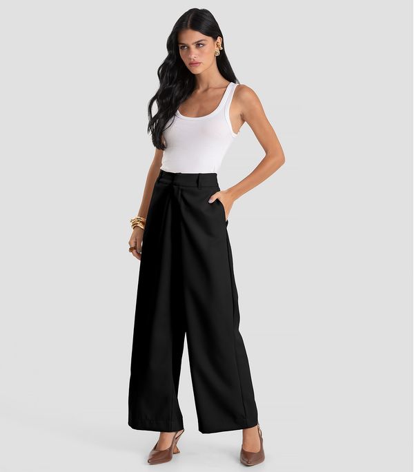 Calça Feminina Pantalona com Leves Defeitos Dianna Preto M