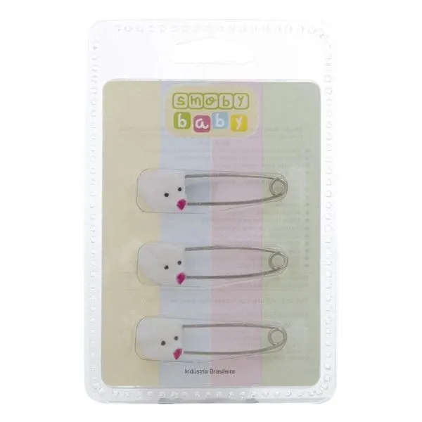 Kit Alfinete Para Fralda Smoby Baby 3 Peças 875397 (MP)