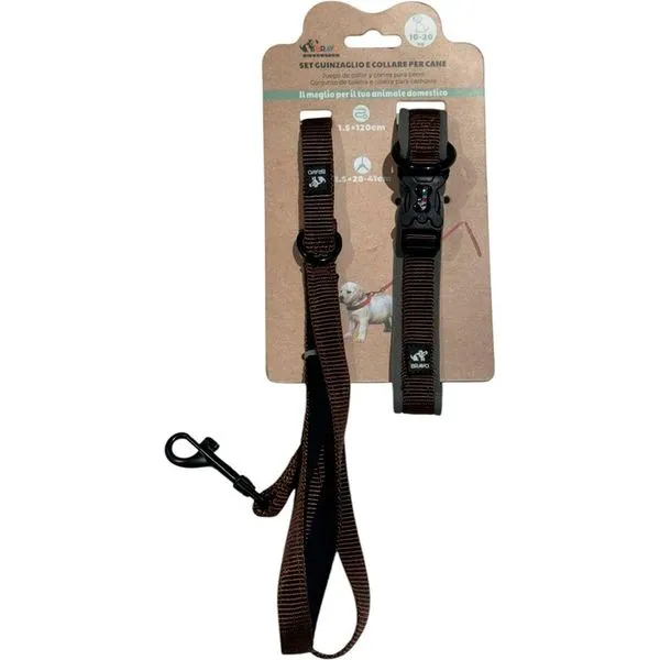 Peitoral E Guia Para Cães Bravo Mascotes G 1,5x120cm P 1,5x28-41cm (MP)
