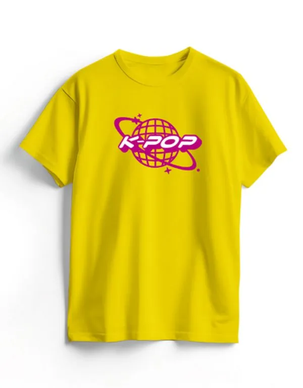 Camiseta Algodão Amarela K-Pop Planet G / Amarelo