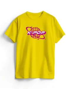 Camiseta Algodão Amarela K-Pop Planet G / Amarelo