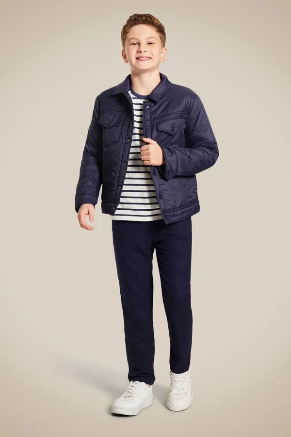 Calca Mini Casual Linho Marinho - 10