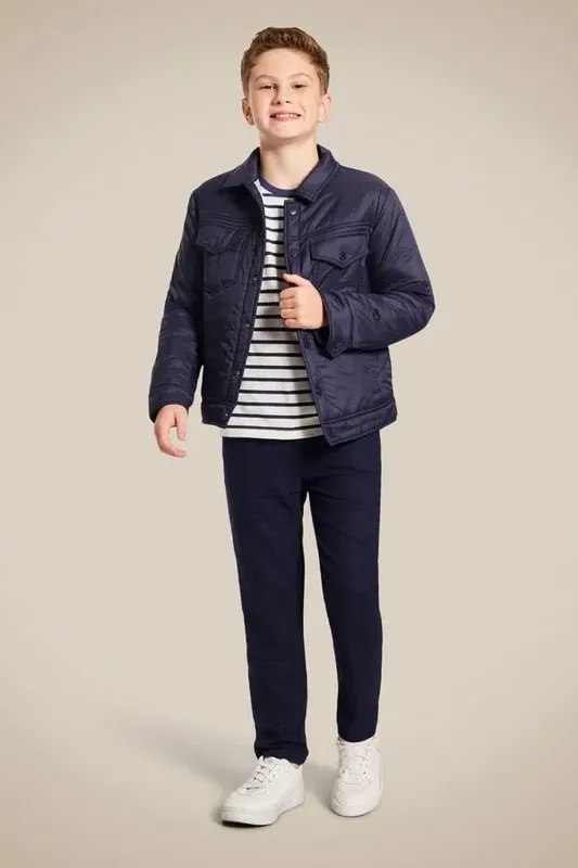 Calca Mini Casual Linho Marinho - 10