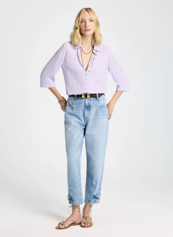 Calça Le Lis Tamilly Cenoura Jeans Feminina 44