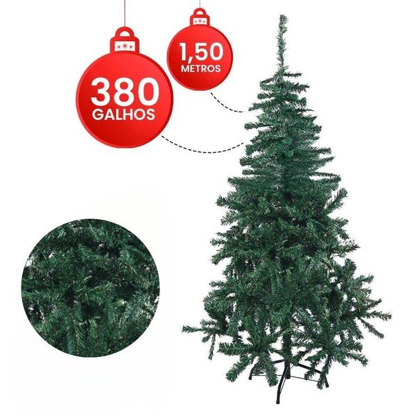 Árvore de Natal com 1,50 Altura Pinheiro Luxo