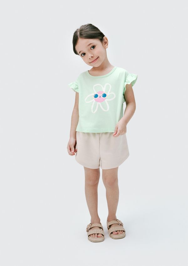 Conjunto Curto Infantil Menina Toddler - Verde 003