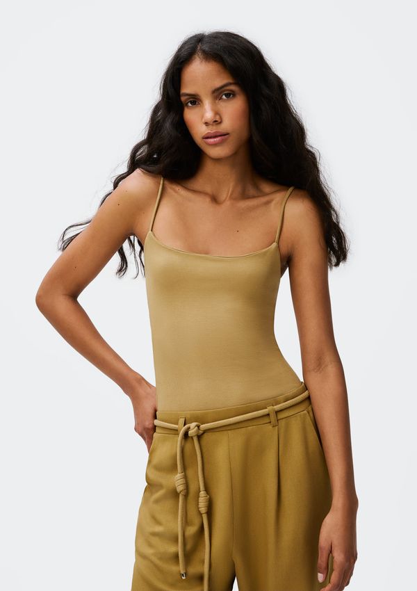 Regata Feminina Em Viscose - Caqui P
