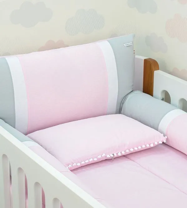 Kit de Berço Personalize com 5 Peças Rosa - 114C04KB