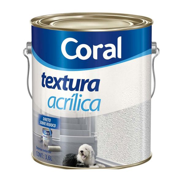 Textura acrílica fosca branca branco 6kg Coral