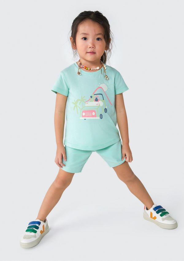 Bermuda Ciclista Infantil Menina Toddler - Verde 001
