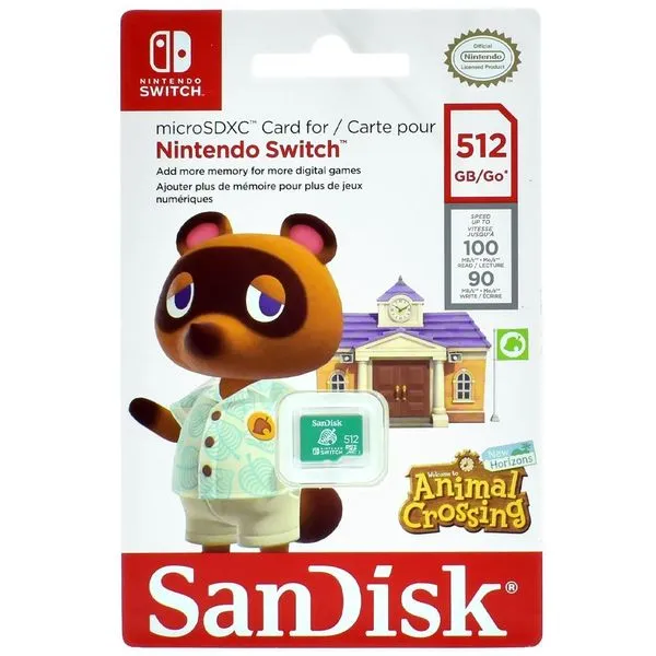 Cartão de Memória Micro SD Nintendo Switch 512GB SDSQXAO-512G-GNCZN para Console Sandisk Cartão de Memória Micro SD Nintendo Switch 512GB SDSQXAO-512G-GNCZN Sandisk
