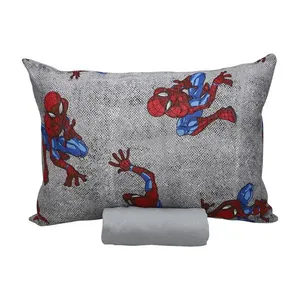 Jogo Cama Solteiro Infantil Homem Aranha Marvel Spider Wall Cinza 30cm 2 Peças Ref.0310501 Portallar