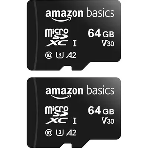 Cartão De Memória Amazon Basics Pacote Com 2 64GB Preto A-BI