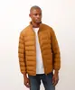 jaqueta puffer bolso com zíper marrom GG