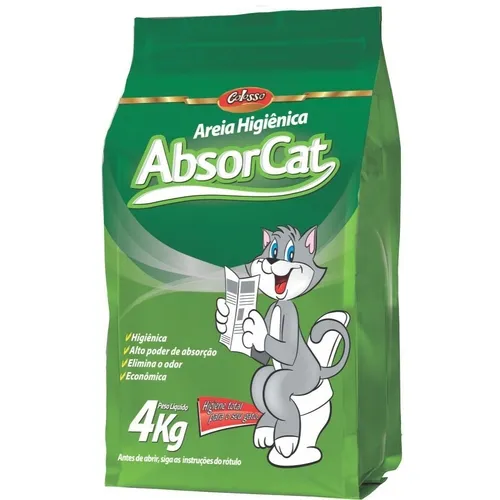 Areia Higiênica Colosso Absorcat 4Kg Areia Higi?nica Absorcat 4kg