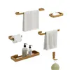 Kit para Banheiro Completo - Porta Toalha, Saboneteira e Gancho - Dourado