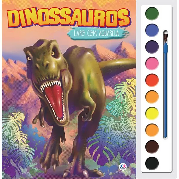 Livro com Aquarela Dinossauros