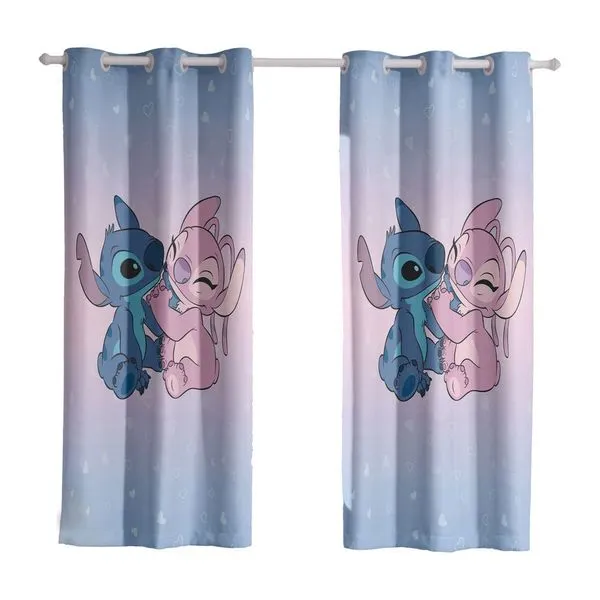 Cortina Corta Luz Bella&Co 240x170cm Stitch Love (MP)