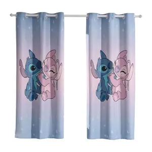 Cortina Corta Luz Bella&Co 240x170cm Stitch Love (MP)