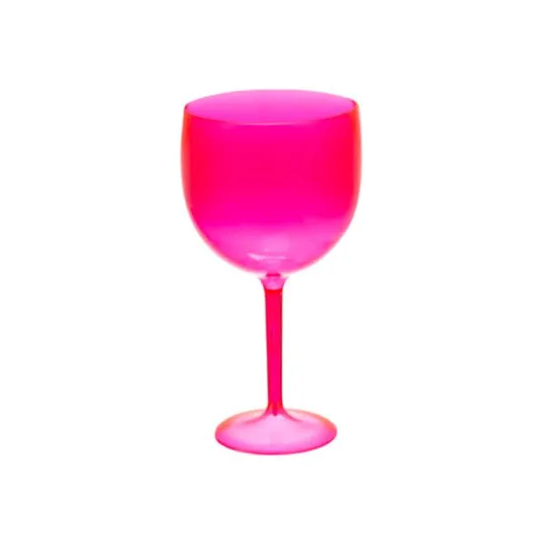 Taça Gin Rosa de Plástico 580ml AP1023RST - Plastifesta