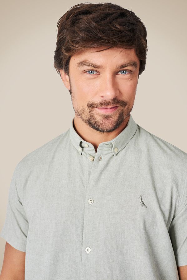 Camisa Mc Oxford Color Militar - M
