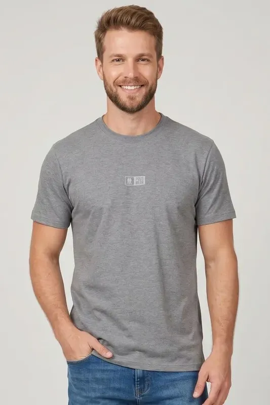 Camiseta Masculina Leve e Confortável Polo Wear Mescla Médio M