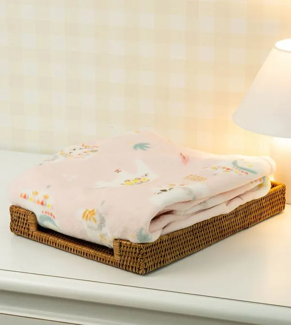 Cobertor Flannel Boho 110 x 90cm Rosa