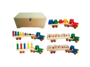 Brinquedos Educativos - Baú Carreta Didáticas 5 Carretas