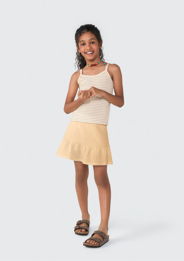 Conjunto Curto Infantil Menina - Off white 014