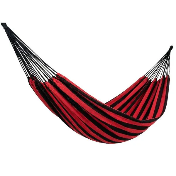 Rede De Dormir Casa Das Redes Jamaica Preto E Vermelho