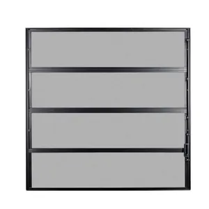 Janela Basculante 4 Folhas Vidro Boreal Alumínio Preto Proex Janela Basculante Vidro Boreal Alumínio Preto 80x80cm