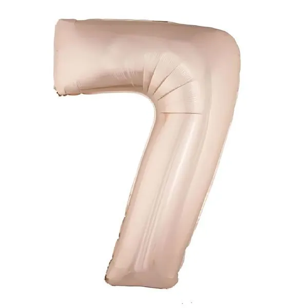 Balão Metalizado Rose Gold Número 7 - 1 Metro