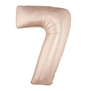 Balão Metalizado Rose Gold Número 7 - 1 Metro