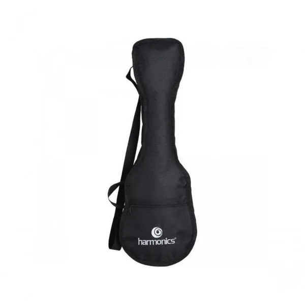 Capa Ukulele Concert Harmonics Nylon 600 Proteção Contra Arranhões Batidas e Poeira Preta Harmonics Capa Ukulele Concert Harmonics Nylon 600 com Bolsa Externa Preta Harmonics