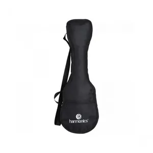Capa Ukulele Concert Harmonics Nylon 600 Proteção Contra Arranhões Batidas e Poeira Preta Harmonics Capa Ukulele Concert Harmonics Nylon 600 com Bolsa Externa Preta Harmonics