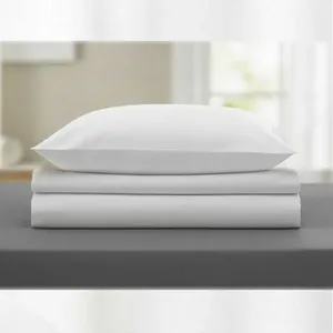 Jogo de Cama Solteiro Completo 100% Algodão 150 Fios Branco 3 Peças 22275 - BecaDecor